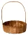 Cesta de Bambu Fraldeira Redonda Trançada – Tamanho 38x35cm - Imagem 1