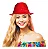 Chapéu Malandrinho Festa com Lantejoula - Vermelho - Imagem 2