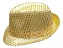 Chapéu Malandrinho Festa com Lantejoula - Amarelo - Imagem 1