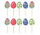 Palito Decorativo Ovos 12cm – Estampas Variadas - 10 Unidades - Imagem 1