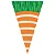 Cone Festa Cenoura Feliz Páscoa - 37x16cm - 15 Unidades - Imagem 2