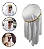 Turbante Sheik Árabe Masculino Adulto Branco e Dourado de Luxo - Imagem 3