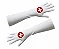Luva Branca Longa para Fantasia de Enfermeira – Carnaval e Cosplay – 45 x 9 cm - Imagem 1
