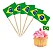 Palitos de Dente Decorativos com Bandeirinhas do Brasil – 100 Unidades - Imagem 3