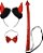Kit Fantasia Diabinha – Gravata, Tiara e Rabinho - Imagem 1