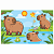 Painel TNT Capivara Infantil 85x55cm - Imagem 1