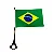 Bandeira do Brasil em Tecido com Suporte para Moto ou Bicicleta 28cm - Imagem 2
