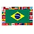 Bandeira Premium Brasil e Nações Oficial Copa 150x90cm – 100% Poliéster - Imagem 1