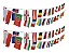 Varal Decorativo Países Copa do Mundo 10m – 32 Bandeiras Coloridas - Imagem 1