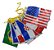 Varal Bandeira Metalizada de Países 7m – 18 Bandeiras Coloridas - Imagem 1