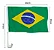 Bandeira do Brasil para Janela de Carro com Suporte 29x44cm – Poliéster - Imagem 2