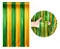 Cortina Decorativa Metalizada Verde e Amarela - 1x2 Metros - Imagem 1