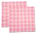 Guardanapo Xadrez Quadriculado Rosa 25x25cm - 25 Unidades - Imagem 1