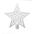 Ponteira para Árvore de Natal Estrela Vazada Prata 20cm – Enfeite Natalino - Imagem 1