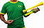 Corneta Jumbo Copa do Mundo Brasil Verde e Amarela – Buzina Manual 49cm - Imagem 1