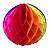 Balão Colmeia Origami Festa Colorido de 10 cm de diâmetro - Imagem 1