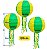 Enfeite em Papel Globo com Fitas Brasil 40cm – Decoração Suspensa Verde e Amarelo - 1 Unidade - Imagem 1