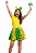 Saia Metalizada Brasil Verde e Amarelo 40cm – Fantasia Torcedora - Imagem 1