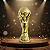 Taça Troféu Mundial Dourada Com Apito Copa Do Mundo 28cm - Imagem 2