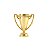 Mini Troféu Dourado 8cm Lembrancinha Premiação Kit 2 Unidades - Imagem 1