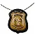 Distintivo Policial Dourado com Corrente – Acessório para Fantasia - Imagem 1