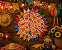 Guirlanda Junina Decorada 40cm em Tecido – Enfeite Festa Junina - Imagem 1