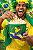 Balde Pipoca Copa 3L “Vai Brasil” – Porta Pipoca Festa Futebol - Imagem 1