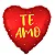 Balão Metalizado Coração “Te Amo” 17" (45cm) – Decoração Romântica com Hélio - Imagem 1