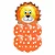 Kit Buquê de Balões Leão Safari – 7 Itens com Balão Metalizado e Látex - Imagem 1