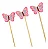 Palito de Bambu Jardim Borboleta 13cm – Kit com 12 Unidades para Petiscos e Doces - Imagem 1