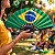 Leque Bandeira do Brasil 33cm – Ventilador de Mão para Torcida e Eventos - Imagem 1