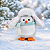 Pinguim Decorativo com Gorro e Cachecol Rosa/Azul 20cm – Enfeite Natalino - Imagem 1