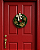 Guirlanda de Natal Decorada 38cm Porta Enfeite Natalino PVC com Laço e Flores - Imagem 1