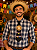 Gravata Junina de Poliester com Chapeuzinho de Palha – 35cm - Imagem 1