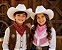 Chapéu Cowboy Infantil Branco Liso - 1 Unidade - Imagem 1