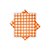 Guardanapo Xadrez Quadriculado Laranja 33x33cm - 20 Unidades - Imagem 1