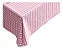 Toalha De Mesa Plástica Metalizada Xadrez Retangular Rosa - 137x183 cm - Imagem 1