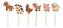 Pick Palito Decorativo Animais Da Fazendinha 12cm - 12 Unidades - Imagem 1