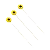 Palito de Petisco Bambu com Girassol 12cm - 12 Unidades - Imagem 1