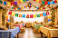 Faixa Decorativa Varal Bandeirinhas Festa Junina Arraiá São João – Colorida - Imagem 1