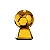 Troféu Decorativo de Plástico - Bola 18cm - Imagem 1