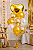 Kit Buquê Balao Coracao Metalizado Dourado 18" + 3 Pçs Balões c/Confete 12 Polegadas + 5 Látex 12 Polegadas - 9 Unidades - Imagem 1