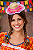 Tiara com Chapéu de Palha e Renda Colorida – Festa Junina - Imagem 1