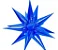 Balão Metalizado Sputnik Azul 27” (70cm) – 13 Pontas Decorativo - Imagem 1