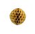 Globo Colmeia de Papel 20cm Dourado (Kit com 5 Unidades) - Imagem 1