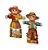 Totem de Mesa Casal Espantalhos 21cm – 6 Peças (3 Espantalhos e 3 Espantalhas) - Imagem 1
