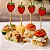 Palitos Decorativos Morango 12cm para Lanches e Drinks – 12 Unidades - Imagem 1