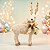 Rena Decorativa Em Pé Champagne 50cm – Elegância para Sua Decoração - Imagem 1