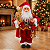 Papai Noel Segurando Urso Vermelho/Branco/Ouro 50cm – Encanto e Magia para o Natal - Imagem 1