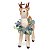 Rena Decorativa com Colar de Folhas 35cm - Imagem 1